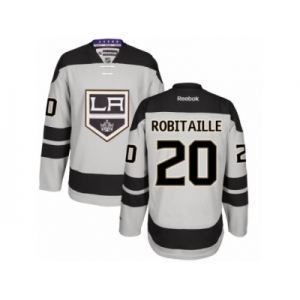 Men's Reebok Los Angeles Kings #20 Luc Robitaille Authentic Gray Alternate NHL Jersey