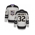 Men's Reebok Los Angeles Kings #32 Kelly Hrudey Authentic Gray Alternate NHL Jersey