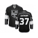 Men's Reebok Los Angeles Kings #37 Jeff Zatkoff Authentic Black Home NHL Jersey