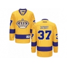 Men's Reebok Los Angeles Kings #37 Jeff Zatkoff Authentic Gold Alternate NHL Jersey