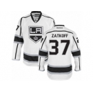 Men's Reebok Los Angeles Kings #37 Jeff Zatkoff Authentic White Away NHL Jersey