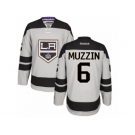 Men's Reebok Los Angeles Kings #6 Jake Muzzin Authentic Gray Alternate NHL Jersey