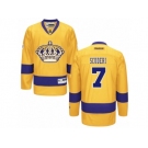 Men's Reebok Los Angeles Kings #7 Rob Scuderi Authentic Gold Alternate NHL Jersey