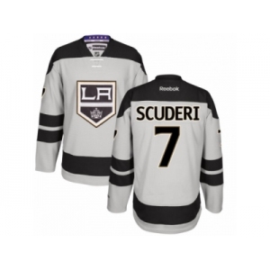 Men's Reebok Los Angeles Kings #7 Rob Scuderi Authentic Gray Alternate NHL Jersey