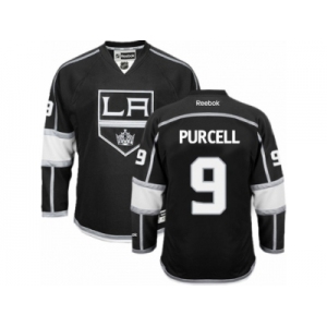 Men's Reebok Los Angeles Kings #9 Teddy Purcell Authentic Black Home NHL Jersey