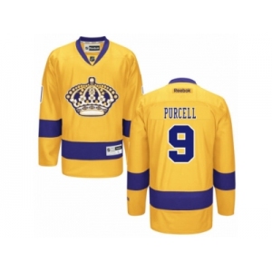 Men's Reebok Los Angeles Kings #9 Teddy Purcell Authentic Gold Alternate NHL Jersey