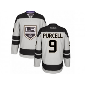 Men's Reebok Los Angeles Kings #9 Teddy Purcell Authentic Gray Alternate NHL Jersey