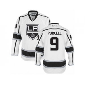 Men's Reebok Los Angeles Kings #9 Teddy Purcell Authentic White Away NHL Jersey