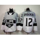 nhl jerseys los angeles kings #12 gaborik grey-white[2015 Venue version]