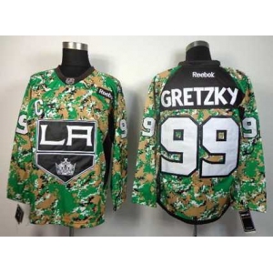 nhl jerseys los angeles kings #99 gretzky camo[patch C]
