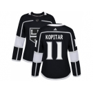 Women Adidas Los Angeles Kings #11 Anze Kopitar Black Home Authentic Stitched NHL Jersey