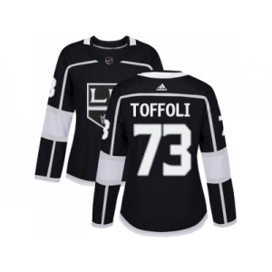 Women Adidas Los Angeles Kings #73 Tyler Toffoli Black Home Authentic Stitched NHL Jersey