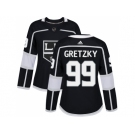 Women Adidas Los Angeles Kings #99 Wayne Gretzky Black Home Authentic Stitched NHL Jersey