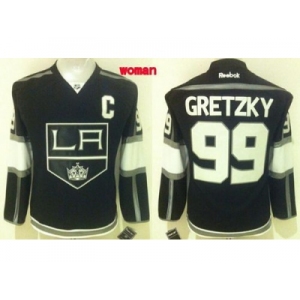 Women Los Angeles Kings #99 Wayne Gretzky Black Home Stitched NHL Jersey