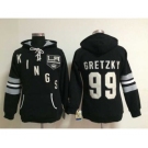 women nhl jerseys los angeles kings #99 gretzky black[pullover hooded sweatshirt]