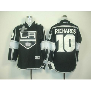youth nhl jerseys los angeles kings #10 richards black white[2012 stanley cup champions]