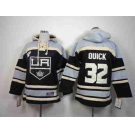 youth nhl jerseys los angeles kings #32 quick black-grey[pullover hooded sweatshirt]