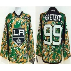 youth nhl jerseys los angeles kings #99 gretzky camo[patch C]