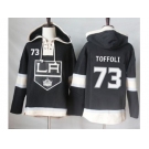 Men's Los Angeles Kings #73 Tyler Toffoli Black Sawyer Hooded Sweatshirt Stitched NHL Jersey