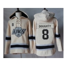 Men's Los Angeles Kings #8 Drew Doughty Cream Sawyer Hooded Sweatshirt Stitched NHL Jersey