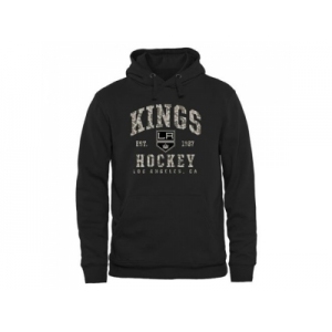 Men's Los Angeles Kings Black Camo Stack Pullover Hoodie