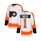 Adidas Philadelphia Flyers #1 Bernie Parent Authentic White Away NHL Jersey