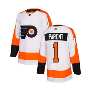 Adidas Philadelphia Flyers #1 Bernie Parent Authentic White Away NHL Jersey