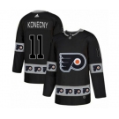 Adidas Philadelphia Flyers #11 Travis Konecny Authentic Black Team Logo Fashion NHL Jersey