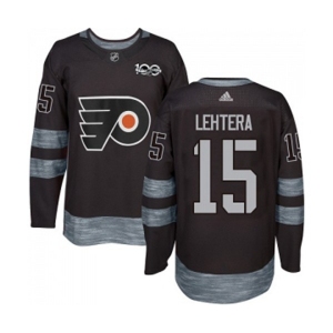 Adidas Philadelphia Flyers #15 Jori Lehtera Premier Black 1917-2017 100th Anniversary NHL Jersey