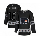 Adidas Philadelphia Flyers #16 Bobby Clarke Authentic Black Team Logo Fashion NHL Jersey