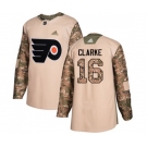 Adidas Philadelphia Flyers #16 Bobby Clarke Authentic Camo Veterans Day Practice NHL Jersey