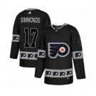 Adidas Philadelphia Flyers #17 Wayne Simmonds Authentic Black Team Logo Fashion NHL Jersey