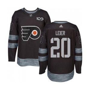 Adidas Philadelphia Flyers #20 Taylor Leier Authentic Black 1917-2017 100th Anniversary NHL Jersey