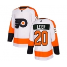 Adidas Philadelphia Flyers #20 Taylor Leier Authentic White Away NHL Jersey