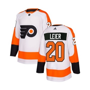 Adidas Philadelphia Flyers #20 Taylor Leier Authentic White Away NHL Jersey