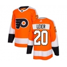 Adidas Philadelphia Flyers #20 Taylor Leier Premier Orange Home NHL Jersey