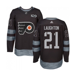 Adidas Philadelphia Flyers #21 Scott Laughton Authentic Black 1917-2017 100th Anniversary NHL Jersey