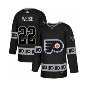 Adidas Philadelphia Flyers #22 Dale Weise Authentic Black Team Logo Fashion NHL Jersey