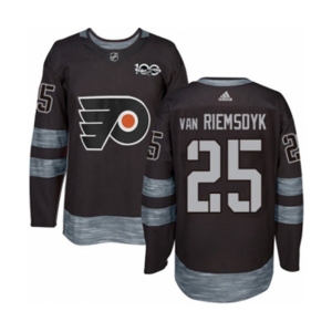 Adidas Philadelphia Flyers #25 James Van Riemsdyk Authentic Black 1917-2017 100th Anniversary NHL Jersey