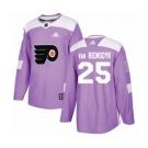 Adidas Philadelphia Flyers #25 James Van Riemsdyk Authentic Purple Fights Cancer Practice NHL Jersey