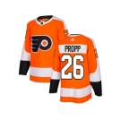 Adidas Philadelphia Flyers #26 Brian Propp Orange Home Authentic Stitched NHL Jersey