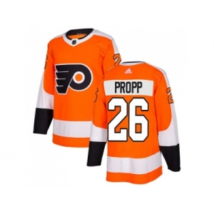 Adidas Philadelphia Flyers #26 Brian Propp Orange Home Authentic Stitched NHL Jersey