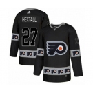 Adidas Philadelphia Flyers #27 Ron Hextall Authentic Black Team Logo Fashion NHL Jersey