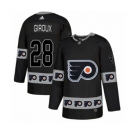 Adidas Philadelphia Flyers #28 Claude Giroux Authentic Black Team Logo Fashion NHL Jersey