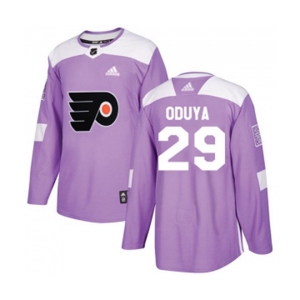 Adidas Philadelphia Flyers #29 Johnny Oduya Authentic Purple Fights Cancer Practice NHL Jersey