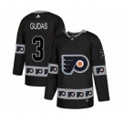 Adidas Philadelphia Flyers #3 Radko Gudas Authentic Black Team Logo Fashion NHL Jersey