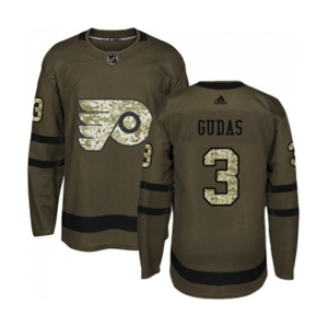 Adidas Philadelphia Flyers #3 Radko Gudas Authentic Green Salute to Service NHL Jersey