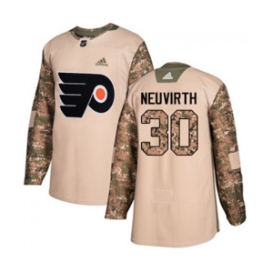 Adidas Philadelphia Flyers #30 Michal Neuvirth Authentic Camo Veterans Day Practice NHL Jersey