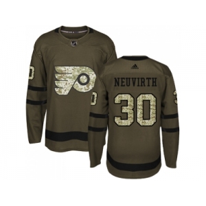 Adidas Philadelphia Flyers #30 Michal Neuvirth Green Salute to Service Stitched NHL Jersey