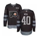 Adidas Philadelphia Flyers #40 Jordan Weal Authentic Black 1917-2017 100th Anniversary NHL Jersey